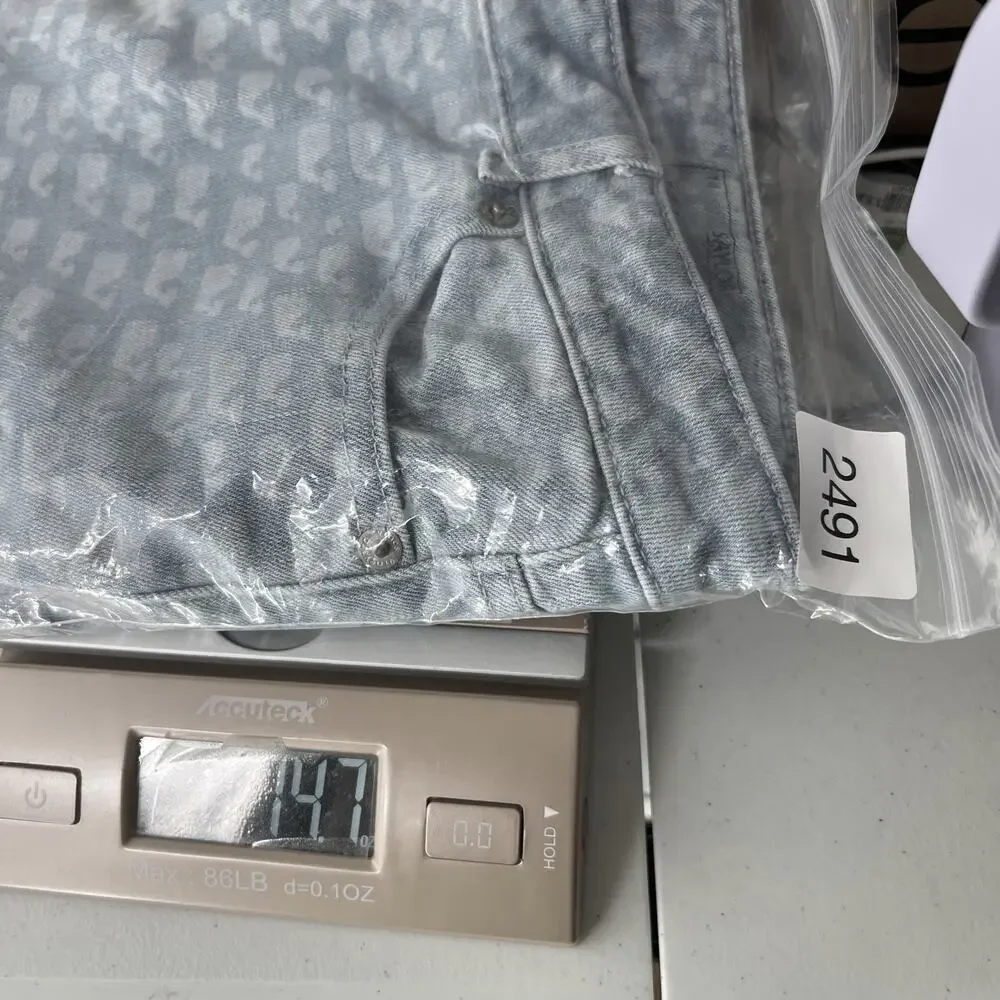 Vineyard Vines Saylor Light Wash All Over Whale Logo Skinny Jeans Big Girls 14 - Picture 8 of 9